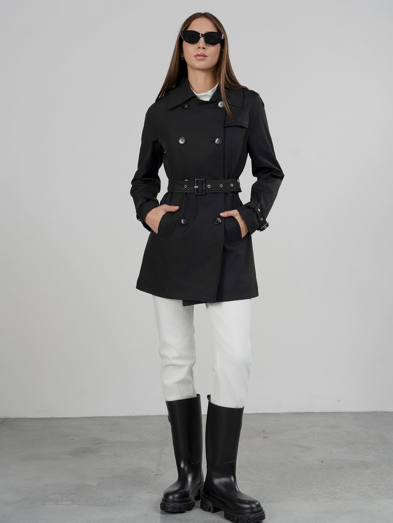 DF7903-1黑色风衣