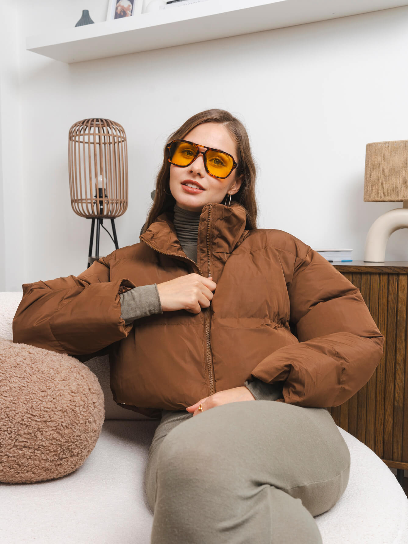 MY0403短款面包服咖色