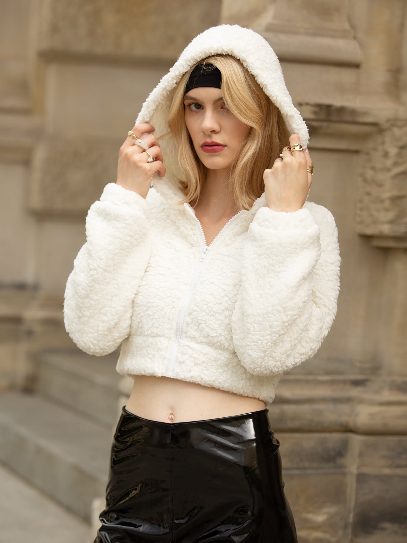 毛毛装上衣短装