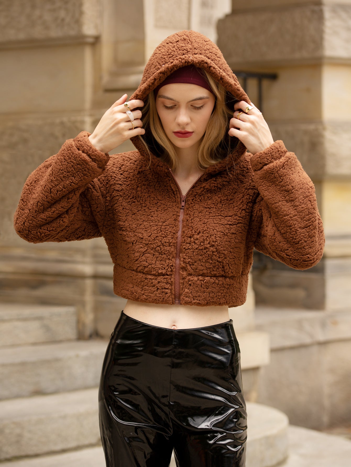 毛毛装上衣短装