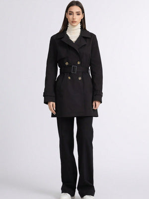 简约款中长风衣