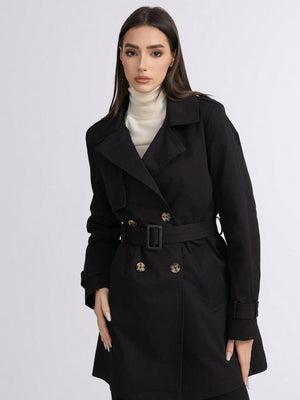 简约款中长风衣