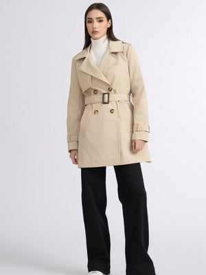 简约款中长风衣