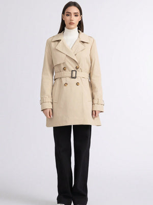 简约款中长风衣