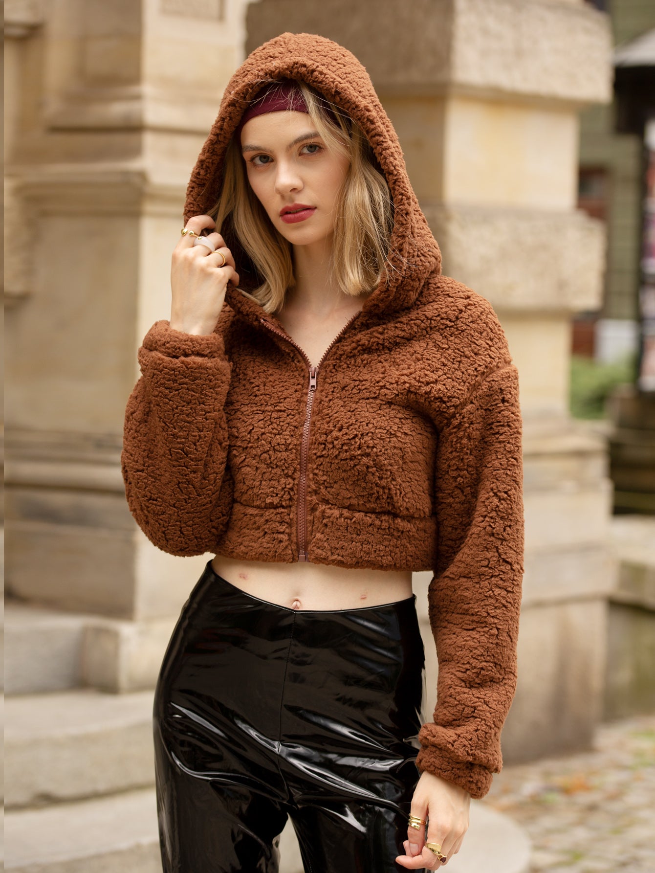 毛毛装上衣短装