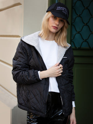 棉外套长袖杏色里