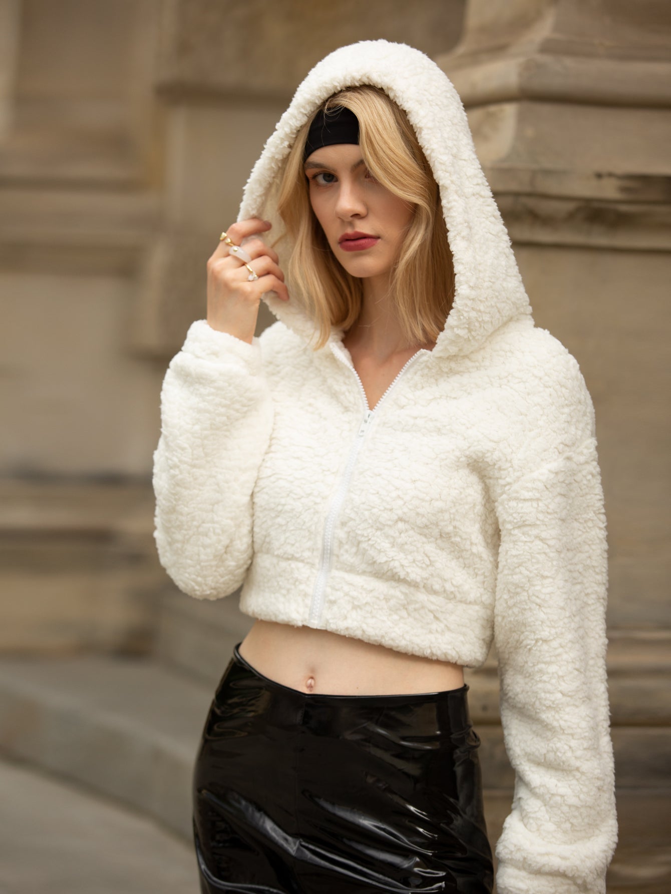 毛毛装上衣短装