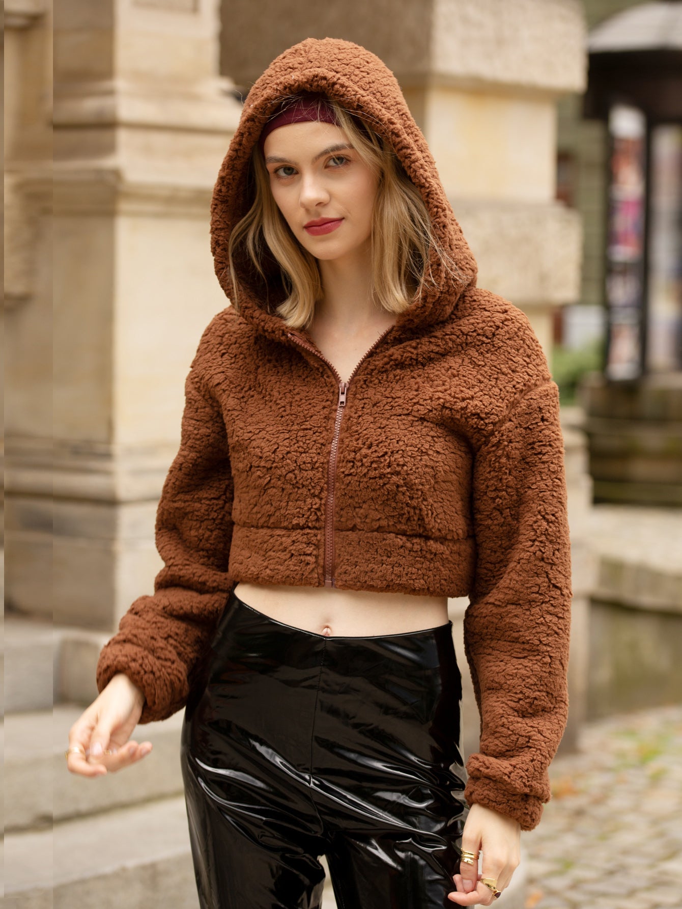 毛毛装上衣短装