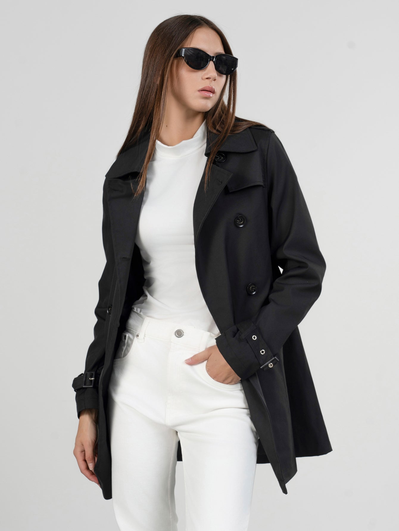 DF7903-1黑色风衣