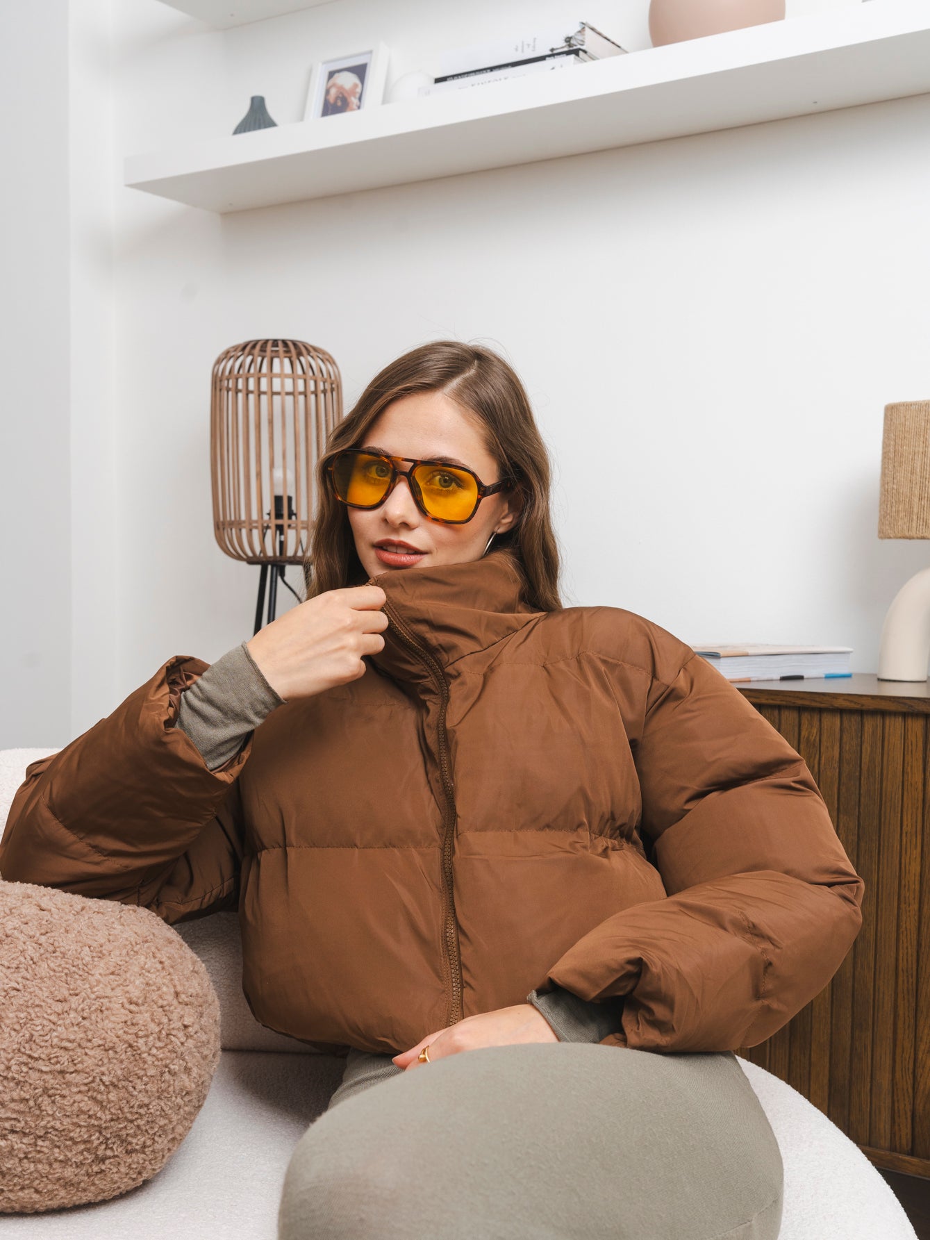 MY0403短款面包服咖色