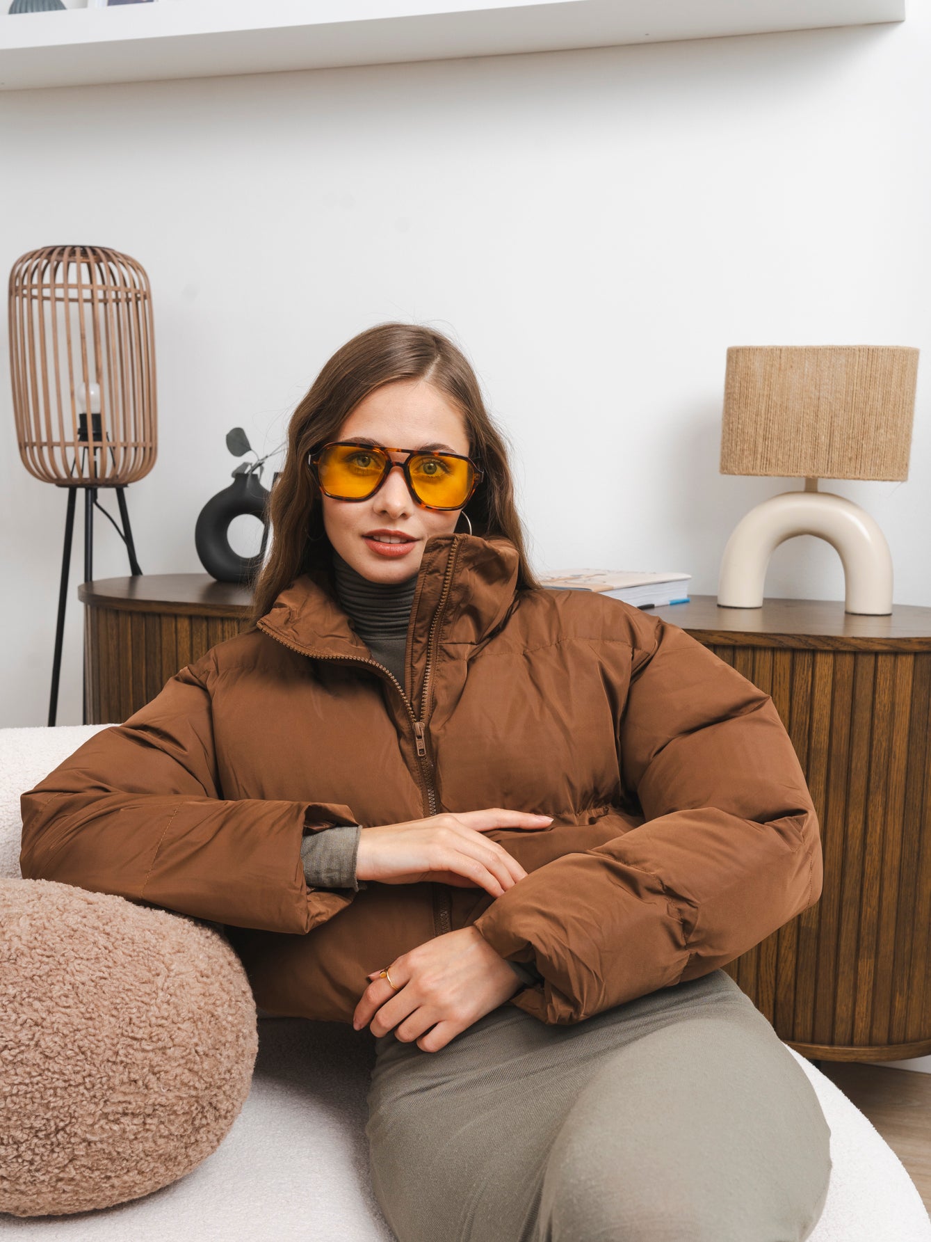 MY0403短款面包服咖色