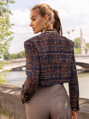 V2335D小香风粗花呢短外套