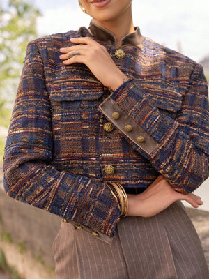 V2335D小香风粗花呢短外套