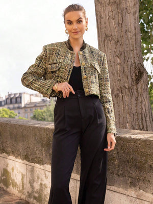 V2335D小香风粗花呢短外套